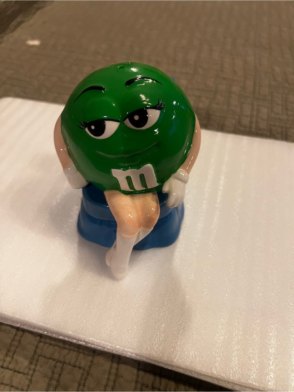 M&M'S Miss Green Salt & Pepper Shaker Vintage